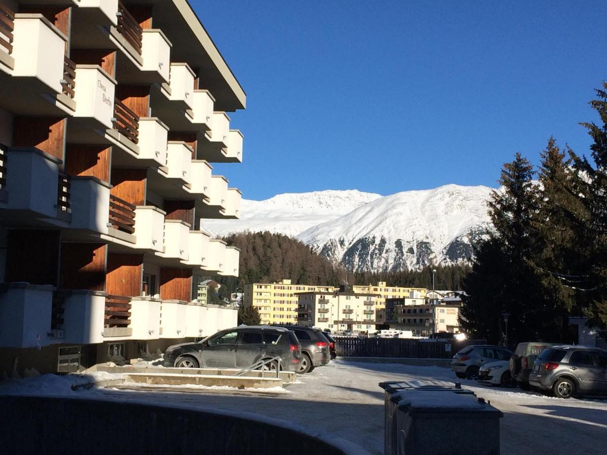 Zentrale Wohnung In St. Moritz Mit Grossem Balkon Buitenkant foto